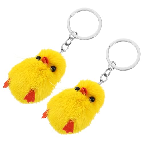 BESTonZON 2 Stück Plüsch Schlüsselanhänger Kleines Gelbes Wütendes Küken Flauschig Niedlich Vielseitig als Taschen Autoschmuck für Erwachsene Geeignet BESTonZON 2 Stück Plüsch Schlüsselanhänger Kleines Gelbes Wütendes Küken Flauschig Niedlich Vielseitig als Taschen Autoschmuck für Erwachsene Geeignet von BESTonZON