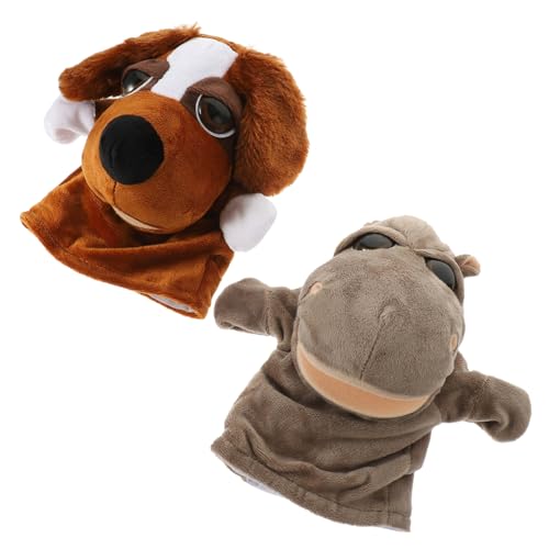 BESTonZON 2 Stück Plüsch Tier Handpuppe Interaktive Kuscheltier Handspielzeug für Beweglichem Mund Großer Augen Flusspferd und Hund für Geschichten Erzählen und Frühe Bildung BESTonZON 2 Stück Plüsch Tier Handpuppe Interaktive Kuscheltier Handspielzeug für Beweglichem Mund Großer Augen Flusspferd und Hund für Geschichten Erzählen und Frühe Bildung von BESTonZON