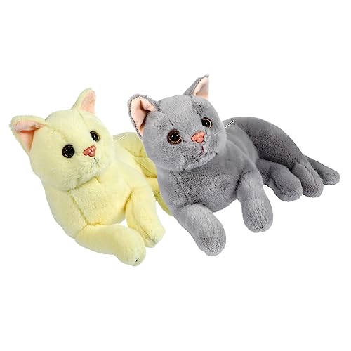 BESTonZON 2 Stück Plüschtier Spielzeugkatze Ausgestopfte Katzen, die echt Aussehen Cartoon cat Dekoration Schlafzimmer Plüschpuppenspielzeug mit Katze Plüschkatzenspielzeug für BESTonZON 2 Stück Plüschtier Spielzeugkatze Ausgestopfte Katzen, die echt Aussehen Cartoon cat Dekoration Schlafzimmer Plüschpuppenspielzeug mit Katze Plüschkatzenspielzeug für von BESTonZON