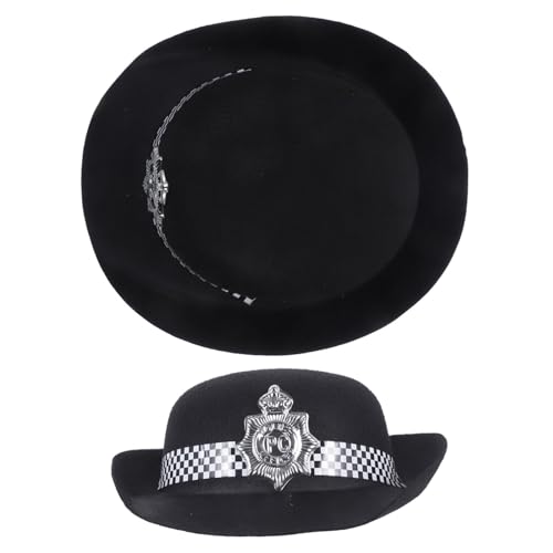 BESTonZON 2 Stück Polizeihüte Cosplay Polizei Mützen für Halloween und Partys Kreative Kostümaccessoires aus Hochwertigem Material Leicht und Langlebig von BESTonZON