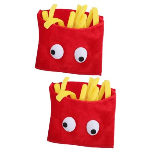 BESTonZON 2 Stück Pommes Frites Hut für Erwachsene Lustige Cosplay Kopfbedeckung Karneval Kostüm Accessoire Foto Requisiten für Partys und Veranstaltungen Leuchtende Farben BESTonZON 2 Stück Pommes Frites Hut für Erwachsene Lustige Cosplay Kopfbedeckung Karneval Kostüm Accessoire Foto Requisiten für Partys und Veranstaltungen Leuchtende Farben von BESTonZON