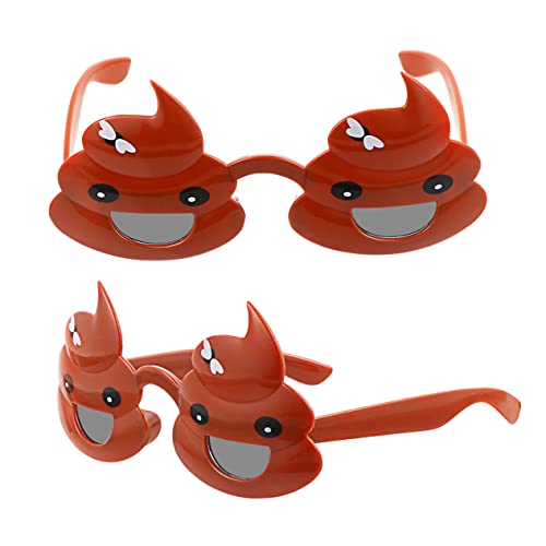BESTonZON 2stücke Poo-förmige Spaßbrille Lustige Fotorequisiten Für Partys Und Erwachsene Partyzubehör Für Unvergessliche Momente von BESTonZON