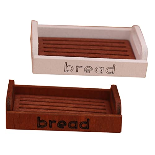 BESTonZON 2 Stück Miniatur-brotkörbe Für Das Esszimmer des Puppenhauses – Mini-lebensmittelkörbe Im Maßstab 112 – Sichere Verschleißfeste Mini-hausdekoration von BESTonZON