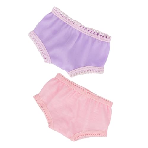 BESTonZON 2 Stück Puppenunterwäsche Kleine Doll Unterhosen Weiche Puppenzubehör Für Amerikanische Mädchen Puppe Für DIY Puppenkleidung von BESTonZON