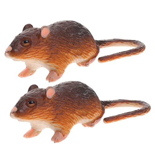 BESTonZON 2 Stück Realistische Elastische Spielzeuge Lustige Fake Ratten für Pädagogisches Tierkognitionsspielzeug als Party Deko und Streichartikel für Innenräume BESTonZON 2 Stück Realistische Elastische Spielzeuge Lustige Fake Ratten für Pädagogisches Tierkognitionsspielzeug als Party Deko und Streichartikel für Innenräume von BESTonZON