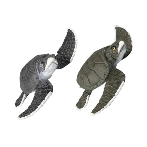 BESTonZON 2 Stück Realistische Schildkröten Figur Meerestier Modell Lernspielzeug Kreative Deko für Zuhause und Kindergarten Meerestier BESTonZON 2 Stück Realistische Schildkröten Figur Meerestier Modell Lernspielzeug Kreative Deko für Zuhause und Kindergarten Meerestier von BESTonZON