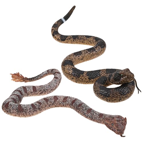 BESTonZON 2 Stück Realistische Schlange TPR Flexible und Widerstandsfähige Schlangenfiguren für Halloween Garten Streiche und Dekoration BESTonZON 2 Stück Realistische Schlange TPR Flexible und Widerstandsfähige Schlangenfiguren für Halloween Garten Streiche und Dekoration von BESTonZON