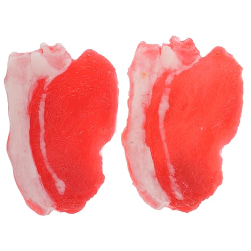 BESTonZON 2 Stück Realistisches Schweinefleisch Modell für Dekoration und Fotografie Kunstvolles Fake Pork für Heim und Partydisplays BESTonZON 2 Stück Realistisches Schweinefleisch Modell für Dekoration und Fotografie Kunstvolles Fake Pork für Heim und Partydisplays von BESTonZON