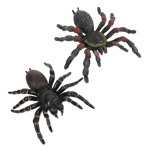BESTonZON 2 Stück Realistisches Teiliges Spinnenspielzeug Set Lebensechte Halloween Deko Gruselige Fake Spider Modelle für Partys und Streiche Detailgetreue Kunststoffspinnen für Zuhause und BESTonZON 2 Stück Realistisches Teiliges Spinnenspielzeug Set Lebensechte Halloween Deko Gruselige Fake Spider Modelle für Partys und Streiche Detailgetreue Kunststoffspinnen für Zuhause und von BESTonZON