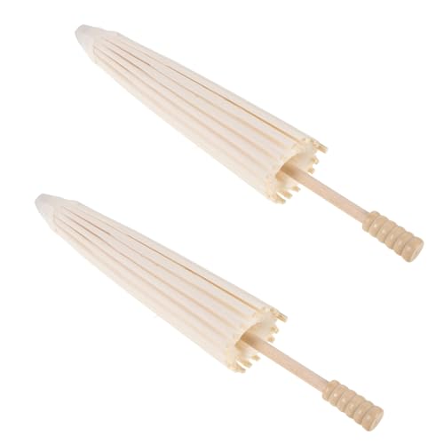 BESTonZON 2 Stück Regenschirm Für Den Innenbereich Süß Klein Rosa Puppenhaus Regenschirme Kleine Hochzeiten Mini Regenschirm Puppe Faltbar Für Dekoration Traditionelle Party von BESTonZON