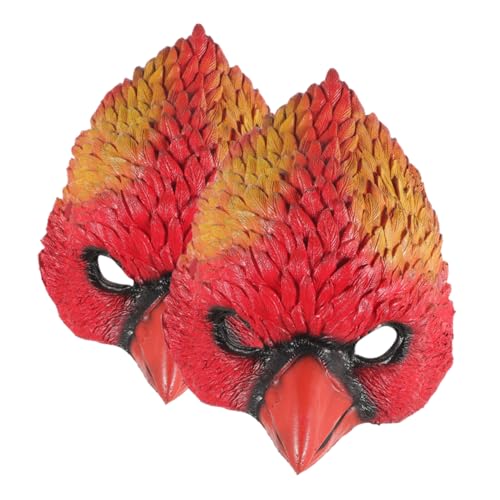 BESTonZON 2 Stück Rote Vogelmaske Tierische Maskerade Maske Weiches Material Bequemer Sitz Für Karneval Halloween Kostüm Faschingsparty BESTonZON 2 Stück Rote Vogelmaske Tierische Maskerade Maske Weiches Material Bequemer Sitz Für Karneval Halloween Kostüm Faschingsparty von BESTonZON