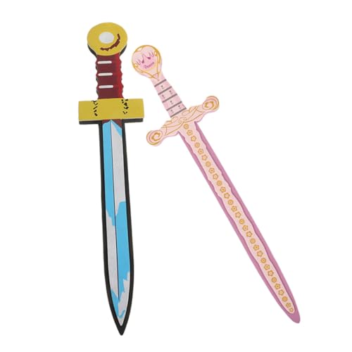 BESTonZON 2 Stück Schaumstoff-schwertspielzeug Für Outdoor- Cosplay- Prop- Kleinkindschwert Übungsschwert Aus Schaumstoff Sichere Schwertstütze Trainingsschwert von BESTonZON
