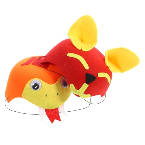 BESTonZON 2 Stück Schlangenhut Fuchshut Partyzubehör Fuchs Cosplay Mützen halloween party halloween kinderparty Halloween-Zubehör Halloween liefert Bühnenaufführungs-Requisiten Orange von BESTonZON