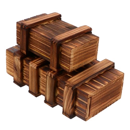 BESTonZON 2 Stück Sichere Holzpuzzle mit Geheimfach für Pädagogisches Denkspiel Tragbare Verschleißfeste Holzschatulle Iq testspielzeug für Jungen und Mädchen BESTonZON 2 Stück Sichere Holzpuzzle mit Geheimfach für Pädagogisches Denkspiel Tragbare Verschleißfeste Holzschatulle Iq testspielzeug für Jungen und Mädchen von BESTonZON