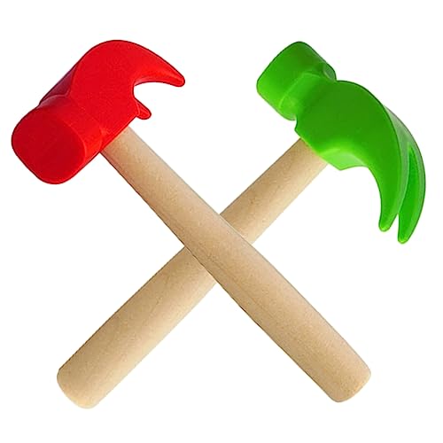 BESTonZON 2 Stück Simulierter Klauenhammer Rollenspielhämmer Kinderspielzeug Hammer Requisiten Hammer Kleiner Hammer Kinderhämmer Kinderspielzeug Kleiner Hämmer Holz von BESTonZON