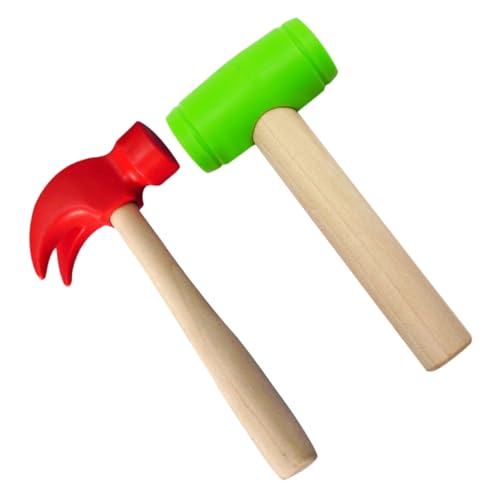BESTonZON 2 Stück Spielzeughämmer Grüner Mallet und Roter Klauenhammer Pädagogische Simulationswerkzeuge für Jungen und Mädchen Werkzeug für Fantasievolles Spiel und Handwerkliche BESTonZON 2 Stück Spielzeughämmer Grüner Mallet und Roter Klauenhammer Pädagogische Simulationswerkzeuge für Jungen und Mädchen Werkzeug für Fantasievolles Spiel und Handwerkliche von BESTonZON