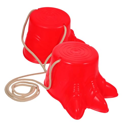 BESTonZON 2 Stück Stelzenschuhe Rotes Kunststoff Klauen Design Outdoor Sports Toy für Balance und Koordinationstraining mit Seil Geeignet für Garten und Spielplatz Fördert Motorische BESTonZON 2 Stück Stelzenschuhe Rotes Kunststoff Klauen Design Outdoor Sports Toy für Balance und Koordinationstraining mit Seil Geeignet für Garten und Spielplatz Fördert Motorische von BESTonZON