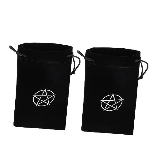 BESTonZON 2 Stück Tarot-Aufbewahrungstasche Tarot Box Tarot Karten Aufbewahrungstasche Pentacle-Muster-Tarot-Behälter Tarot-Aufbewahrungshalter Tarot-Tasche mit Kordelzug Stoff Black BESTonZON 2 Stück Tarot-Aufbewahrungstasche Tarot Box Tarot Karten Aufbewahrungstasche Pentacle-Muster-Tarot-Behälter Tarot-Aufbewahrungshalter Tarot-Tasche mit Kordelzug Stoff Black von BESTonZON