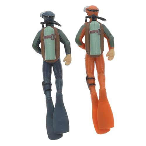 BESTonZON Einzigartige Tauchermodelle für Aquarien – 2 Miniatur-taucherfiguren Kunststoff Zur Dekoration Von Aquarien von BESTonZON