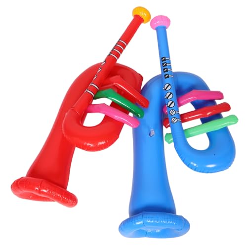 BESTonZON 2 Stück Teiliges Aufblasbares PVC Leichte Party Requisite für Musikfest Bühnenauftritt Geburtstag Rot Blau BESTonZON 2 Stück Teiliges Aufblasbares PVC Leichte Party Requisite für Musikfest Bühnenauftritt Geburtstag Rot Blau von BESTonZON