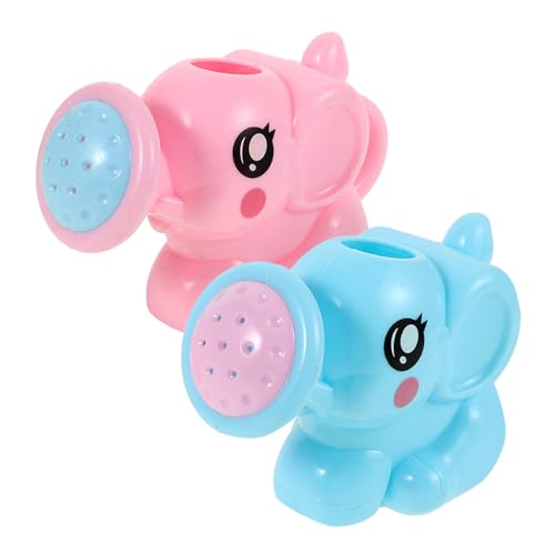 BESTonZON 2 Stück Teiliges Badespielzeug Gießkannen aus Elefantendesign Bunte Wasserspielzeuge für Badewanne und Garten Sicher für Kleinkinder Jungen Mädchen von BESTonZON