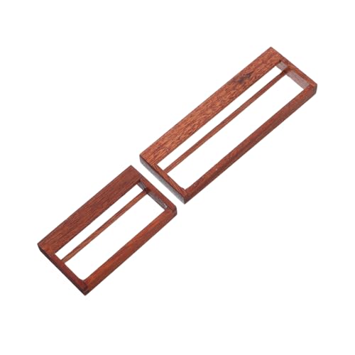 BESTonZON 2 Stück Teiliges Bücherregal aus Holz Schwarzes Walnuss-Finish Stabiles Puppenhaus Wandregal Dekoratives Mini Möbelstück für Bjd Puppen Kreative Fotorequisiten Vielseitig für Küche von BESTonZON