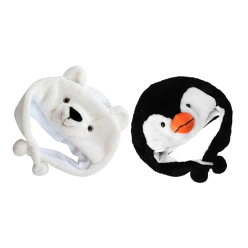 BESTonZON 2 Stück Teiliges Cartoon Tiermütze Pinguin Eisbär Plüschmütze Elastisch Warm Atmungsaktiv Für Frühling Herbst Winter Outdoor Aktivitäten Geburtstagsgeschenke BESTonZON 2 Stück Teiliges Cartoon Tiermütze Pinguin Eisbär Plüschmütze Elastisch Warm Atmungsaktiv Für Frühling Herbst Winter Outdoor Aktivitäten Geburtstagsgeschenke von BESTonZON