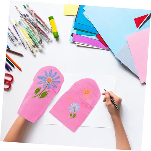 BESTonZON 2 Stück Teiliges DIY Canvas Handpuppen Kleine Offene Mund Handpuppen Weiches Strapazierfähiges Material für Spiel und Rollenspiele Fördert Kreativität und Motorische Fähigkeiten von BESTonZON
