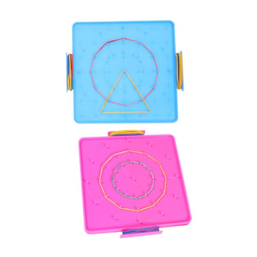 BESTonZON 2 Stück Teiliges Doppelseitiges Geoboard aus Robustem Kunststoff Pädagogisches Steckbrett für Grundschüler Fördert Motorik und Matheverständnis für Unterricht und Zuhause Farben BESTonZON 2 Stück Teiliges Doppelseitiges Geoboard aus Robustem Kunststoff Pädagogisches Steckbrett für Grundschüler Fördert Motorik und Matheverständnis für Unterricht und Zuhause Farben von BESTonZON