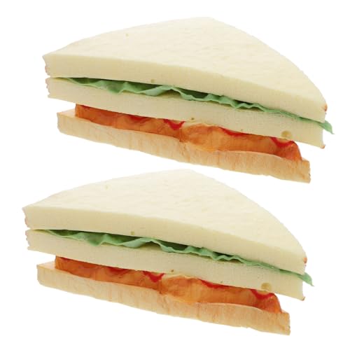 BESTonZON 2 Stück Teiliges Künstliches Sandwichbrot Deko Realistische Simulation Lebensmittelechtes Brotmodell für Küchen Dekoration Food Display Fotografie Requisiten BESTonZON 2 Stück Teiliges Künstliches Sandwichbrot Deko Realistische Simulation Lebensmittelechtes Brotmodell für Küchen Dekoration Food Display Fotografie Requisiten von BESTonZON