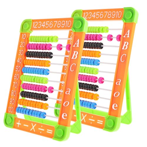 BESTonZON 2 Stück Teiliges Lernspielzeug bunter Rechenrahmen mit Perlen Zahlen und Buchstabenübungen Frühe Mathebildung für Kindergarten und Grundschule für Jungen und Zufällige Farbe BESTonZON 2 Stück Teiliges Lernspielzeug bunter Rechenrahmen mit Perlen Zahlen und Buchstabenübungen Frühe Mathebildung für Kindergarten und Grundschule für Jungen und Zufällige Farbe von BESTonZON