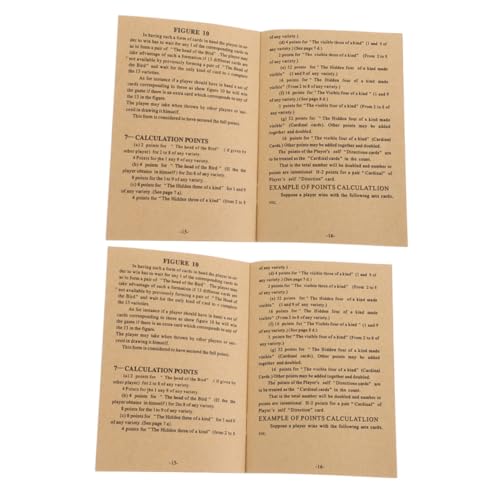 BESTonZON 2 Stück Teiliges Mahjong Lernbuch mit Englischem Regelhandbuch Umfassender Anleitung für Anfänger und Fortgeschrittene Detaillierte Chinesische Mahjong Spielregeln und Strategien von BESTonZON
