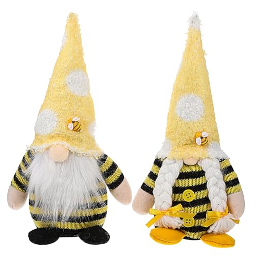 BESTonZON 2 Stück Teiliges Plüsch Bee Festival Dekoration mit Gesichtsloser Rudolph Puppe Niedlich Gestaltete Stoffzwerg Puppen als Festtagsgeschenk BESTonZON 2 Stück Teiliges Plüsch Bee Festival Dekoration mit Gesichtsloser Rudolph Puppe Niedlich Gestaltete Stoffzwerg Puppen als Festtagsgeschenk von BESTonZON