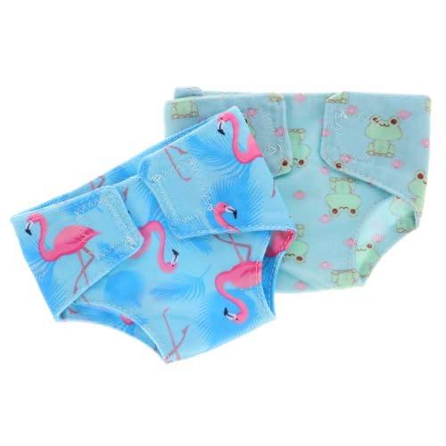 BESTonZON 2 Stück Teiliges Puppenunterwäsche Doll Diapers aus Waschbar Wiederverwendbar Praktische Puppenzubehör für Puppen Kompatibel mit American Girl Zufälliger Stil von BESTonZON