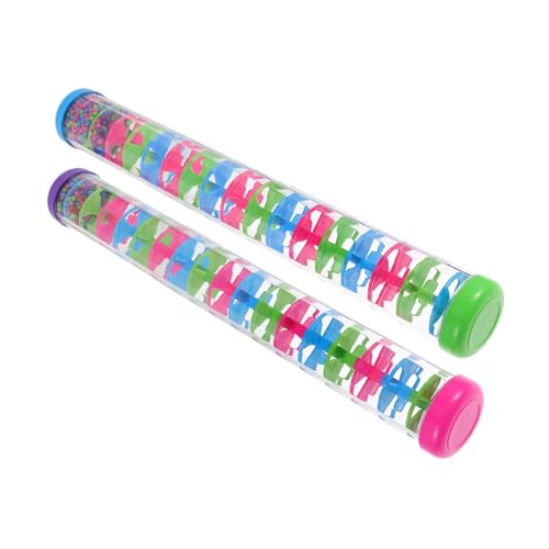 BESTonZON 2 Stück Teiliges Rain Stick für Kleinkinder Robustes Kunststoff-schlaginstrument Spiralförmiger Regenklangmacher für Junge Mädchen Fördert Frühe Musikerziehung Sensorisches BESTonZON 2 Stück Teiliges Rain Stick für Kleinkinder Robustes Kunststoff-schlaginstrument Spiralförmiger Regenklangmacher für Junge Mädchen Fördert Frühe Musikerziehung Sensorisches von BESTonZON