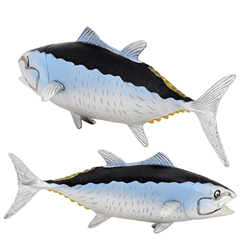 BESTonZON 2 Stück Teiliges Realistische Fischfigur Dekorative Sea Fish Statue aus Robustem Material Kinderspielzeug und Lernmodell für Meereslebewesen als Tischdekoration und Pädagogisches von BESTonZON
