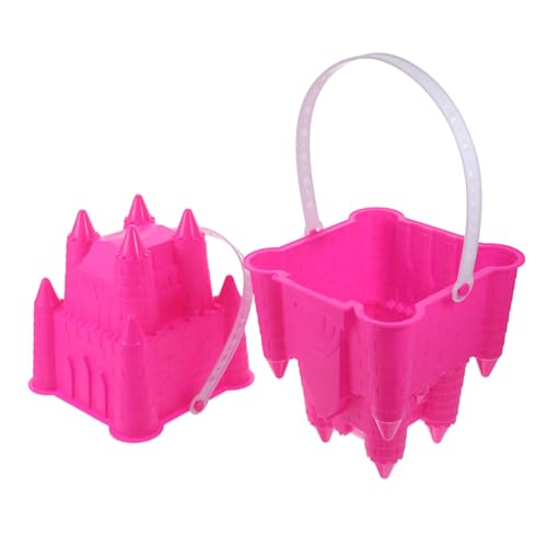 BESTonZON 2 Stück Teiliges Sandspielzeug Großer Dicker Tragbarer Sandkasten Eimer mit Burgform Kindersicheres Abs Material Vielseitig für Schnee und Strand Fördert Zufällige Zufällige Farbe von BESTonZON