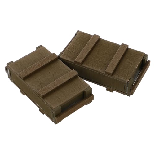 BESTonZON 2 Stück Teiliges Scale Miniatur Armee Aufbewahrungskoffer mit Realistischen Details Geeignet für Action Figuren und Sandtisch Kampfszenen Perfektes Zubehör für Sammler und von BESTonZON