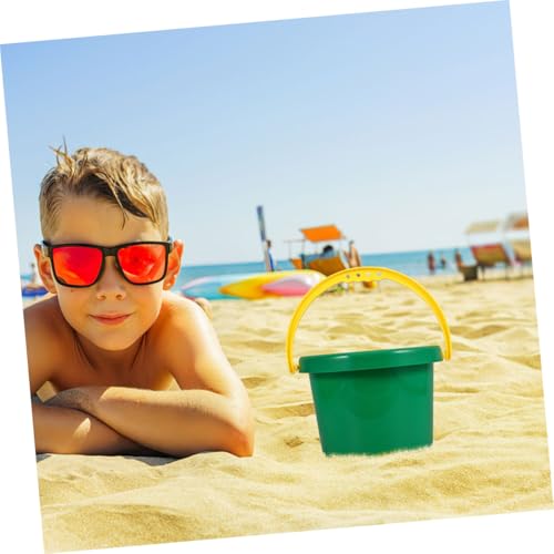 BESTonZON 2 Stück Teiliges Strandspielzeug mit Kleinem Robustem Eimer in Grün und Blau Rutschfestes Bruchfestes Outdoor Sandspielzeug für Kompakt und Vielseitig für Strand und Sommer von BESTonZON