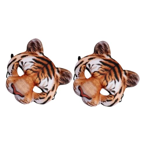BESTonZON 2 Stück Tiger Maske für Kostümparty Realistische Eva Tiermaske für Halloween und Cosplay Leicht und Bequem für Veranstaltungen und Partys BESTonZON 2 Stück Tiger Maske für Kostümparty Realistische Eva Tiermaske für Halloween und Cosplay Leicht und Bequem für Veranstaltungen und Partys von BESTonZON