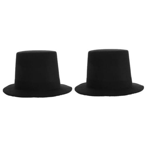 BESTonZON 2 Stück Top Hat für Puppen Stabiles Material Dekorativ Leicht zu Tragen für Puppenkleidung Cosplay Partydeko Plüsch und Stoffpuppen Schwarzer Kleiner Filzhut BESTonZON 2 Stück Top Hat für Puppen Stabiles Material Dekorativ Leicht zu Tragen für Puppenkleidung Cosplay Partydeko Plüsch und Stoffpuppen Schwarzer Kleiner Filzhut von BESTonZON