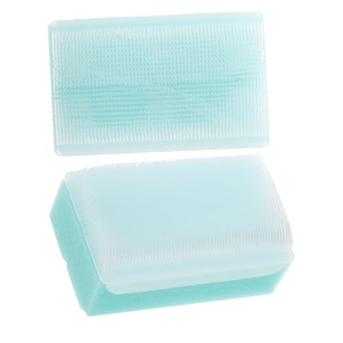 BESTonZON 2 Stück Trainingsbürste für Babys Bad Körper Reiniger Peeling schrubben klein Brush wanne Set Pinselpinsel Werkzeug sensorische Zugbürste Schwamm massagebürste pp Green von BESTonZON