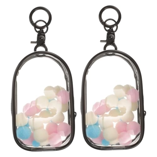 BESTonZON 2 Stück Transparente Mini Puppen Aufbewahrungstasche Set mit Schlüsselanhänger und Tragbare Staubdichte Displaybox für Kleine Figuren und Sammler Unterwegs BESTonZON 2 Stück Transparente Mini Puppen Aufbewahrungstasche Set mit Schlüsselanhänger und Tragbare Staubdichte Displaybox für Kleine Figuren und Sammler Unterwegs von BESTonZON