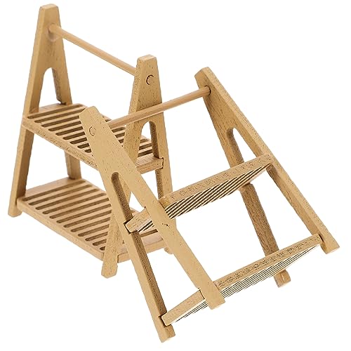 BESTonZON 2 Stück gleiten drinnen Bausätze puppenstubenmöbel Dollhouse Furniture Mini-Ornamente zum Basteln Mini-Brotständer Miniaturmöbel Mini Regal Puppenmöbel hölzern von BESTonZON