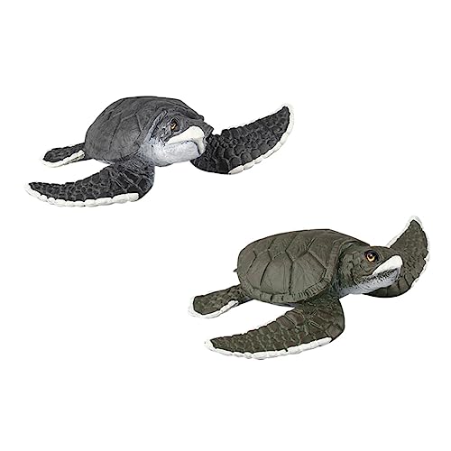 BESTonZON 2 Stück künstliche Meeresschildkröte für kinderspielzeug raumdeko ninia turtels Strand Marine Tierfiguren pädagogisches Schildkrötenmodell für Plastik von BESTonZON