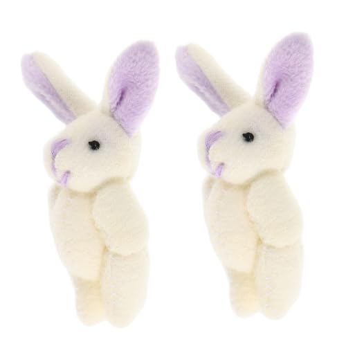 BESTonZON 2 Stücke Joint Kaninchen Gefüllte Kaninchen Kleine Plüsch Puppe Kurze Plüsch Lavendel von BESTonZON