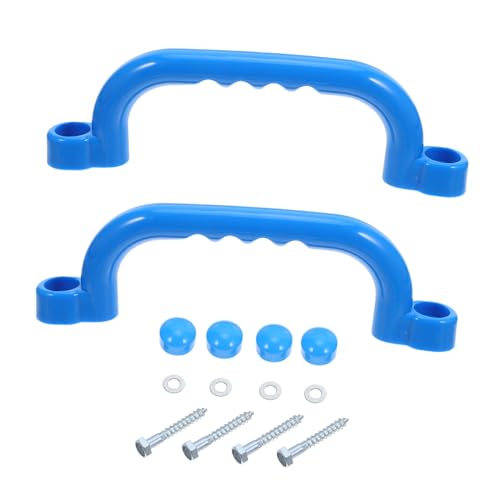 BESTonZON 2 Stücke Kinderspielgriff Klettern Sicherheitsgriff Sicherheitsklettergriffe Griffe für Klettergerüste Haltegriffe für Spielsets Zubehör für Outdoor-Spielsets Plastik Himmelblau von BESTonZON