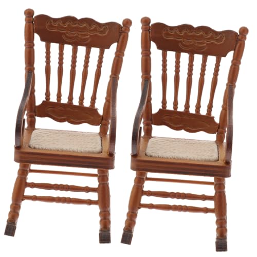 BESTonZON 2 Stücke Miniatur Holz Hause Mini Realistische Miniatur Möbel Puppe Zubehör Und Möbel BESTonZON 2 Stücke Miniatur Holz Hause Mini Realistische Miniatur Möbel Puppe Zubehör Und Möbel von BESTonZON