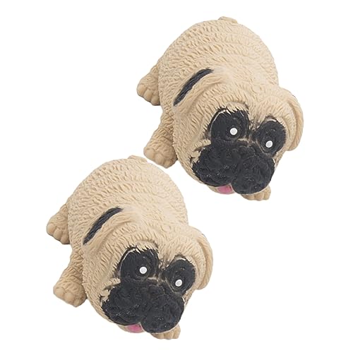 BESTonZON 2 Stücke Mops Stressabbau Halloween Dehnbares Tierisches Quetschspielzeug Stressspielzeug in Welpenform Quetschspielzeug Für Halloween Kleine Spielsachen von BESTonZON