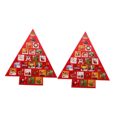 BESTonZON 2 Stücke Papier Papier Urlaub Präsentieren Boxen 24 Tage Erwachsene Favor Boxen Countdown Präsentieren Boxen Rot BESTonZON 2 Stücke Papier Papier Urlaub Präsentieren Boxen 24 Tage Erwachsene Favor Boxen Countdown Präsentieren Boxen Rot von BESTonZON